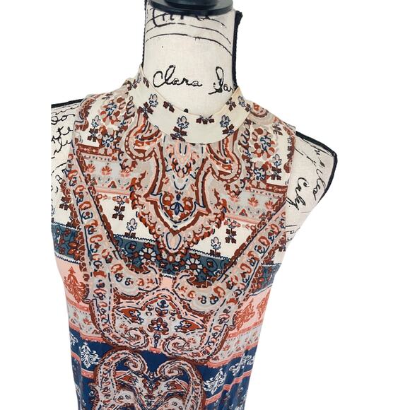 O’Neill Mini Dress Lennon Sleeveless paisley Sz S Boho cottage core - Picture 12 of 14